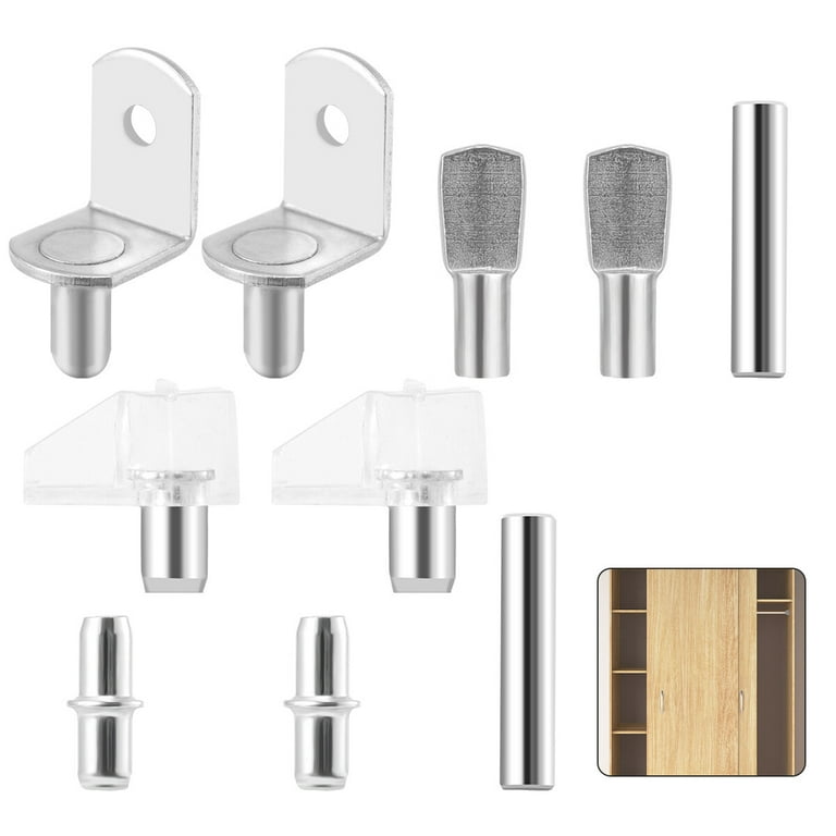 50 Pcs Cabinet Shelf Pegs Stainless Steel Wardrobe Pin Furniture