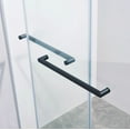 thumbnail image 6 of 56-60"W x 60"H Frameless Double Sliding Tub Shower Door, 304 Stainless Steel in Matte Black, 5/16" (8mm) Thick SGCC Tempered Clear Glass., 6 of 6