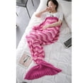 thumbnail image 2 of de Dormir Cola de Sirena Manta de Dormir para Sofá Cama tres 95X195CM Púrpura Gloria Manta de la sirena, 2 of 6