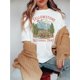 thumbnail image 2 of Vibrant Yellowstone National Park Graphic Tee - Soft, Breathable, Short Sleeve, Casual Everyday Top for Women - Relaxed Fit, Comfortable Wear, 2 of 7