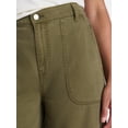 thumbnail image 5 of Time and Tru Women's High Rise Draped Utility Jeans, 30" Inseam, Sizes XS-XXXL, 5 of 6