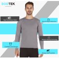 thumbnail image 4 of Bodtek Mens Crew Neck Long Johns Base Layer Shirt (Grey X-Large), 4 of 6