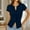 Dark Blue, variant on Womens Shirts Summer New Women's Casual and Fashionable Short Sleeved Tops Lightweight Cardigan Short Cut Shirt Button up Fashion Trend Tops Style B-32 Red XL
