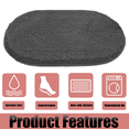 thumbnail image 4 of MK Gdledy Chenille Oval Bath Rug 16x24, Rubber Backing Quick Dry Washable Microfiber Mats, Grey, 4 of 6