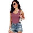thumbnail image 7 of Cadmus Womens Plus Size Workout Tank Tops Scoop Neck Summer Sleeveless Basic Shirt Ribbed Racerback Blouses, 7 of 7