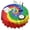 Colorful Tie Dye-2, variant on Colorful Tie Dye Pattern Round Tablecloth 60"x60",Wrinkle Wipeable Table Cloth for Kitchen Dining Room Picnic Patio Party