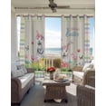 thumbnail image 6 of Bunny Easter Kitchen Curtains Spring Floral Eggs Animals Rustic Cafe Short Curtains for Bathroom Blackout Window Curtain Grommet Small Window Treatment Tier Drapes for Bedroom Living Room 52"x45"x2, 6 of 9