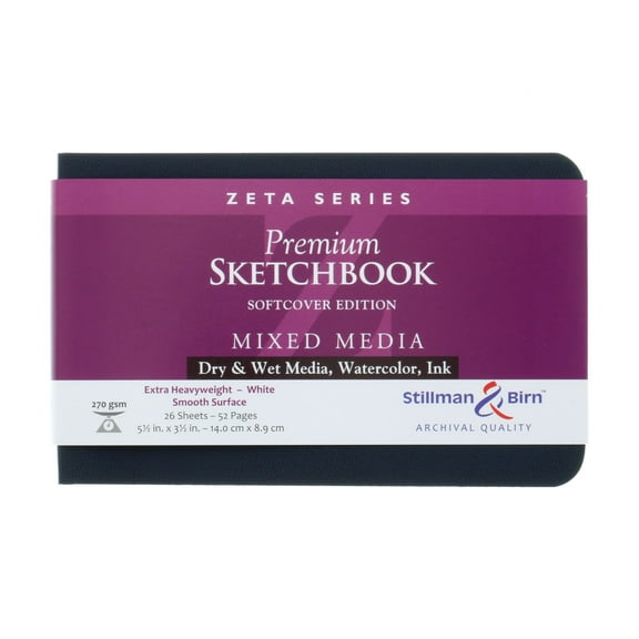 Stillman & Birn Zeta Series Premium Soft-Cover Sketchbook, Landscape, 5.5 in x 3.5 in