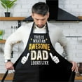 thumbnail image 3 of Aprons for Men, Adjustable BBQ Cooking Grilling Chef Apron for Cooking with 3 Pockets, 3 of 9
