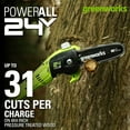 thumbnail image 3 of Greenworks 8-Inch 24V Cordless Pole Saw, Battery Not Included PS24B00, 3 of 9