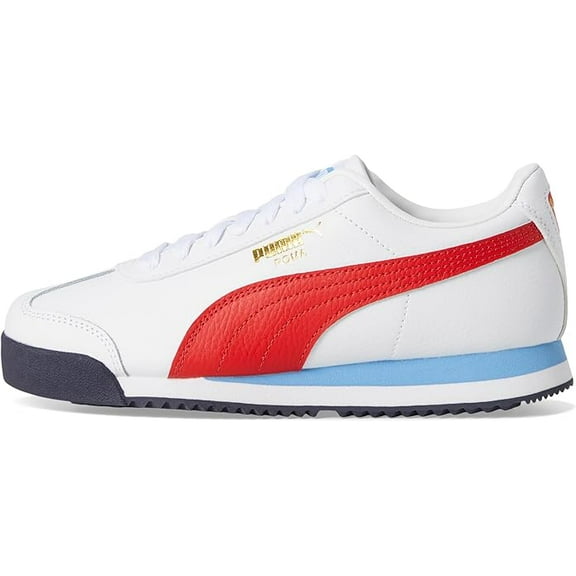 Big Kid's Puma Roma 24 Standard Puma White-For All Time Red (399334 17) - 7