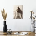 thumbnail image 2 of Elephant Stock White Zen Wall Art - Vertical Canvas Wall Art - Living Room Wall Decor - Wellness Canvas - Beige And Brown Decor - 8" x 12", 2 of 8