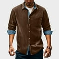 thumbnail image 4 of Dagugfen Mens Shirts Corduroy Long Sleeve Button down Collared Neck Mens Shirts Casual Jackets S-3XL, 4 of 8