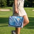 thumbnail image 3 of COEQINE Quilted Golf Cart Seat Cover, Folds Design with Handle for Easy Carry, Universal Fit 51.2x30.3 Inch for EZGO Yamaha Club Car 2-Seater, 4 Front Pockets, Daisy Tie-dye Blue, 3 of 8