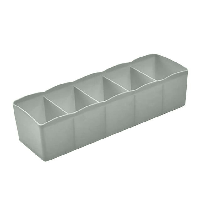 Cuxi Storage Box | 5 Cell Drawer Organizer, Stackable Storage Box for Underwear Socks Jewelry, Multipurpose Plastic Divider, for Closet Desk F