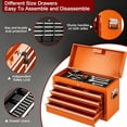 thumbnail image 3 of Gaderth 8-Drawer Rolling Tool Chest, Assembled Tool Chest with Wheels, 2-in-1 High Capacity Tool Storage with Detachable Top Cabinet for Garage, Workshop, 3 of 8