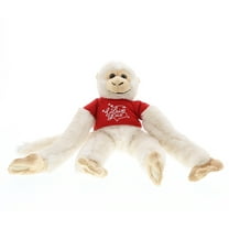 Dollibu I Love You Shirt Long Arm White Squirrel Monkey Plush