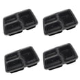 thumbnail image 2 of Voiceine 10Pcs Meal Prep Containers Bento Box 3 Compartment Containers with Lids for Picnic Office ( Black ), 2 of 10