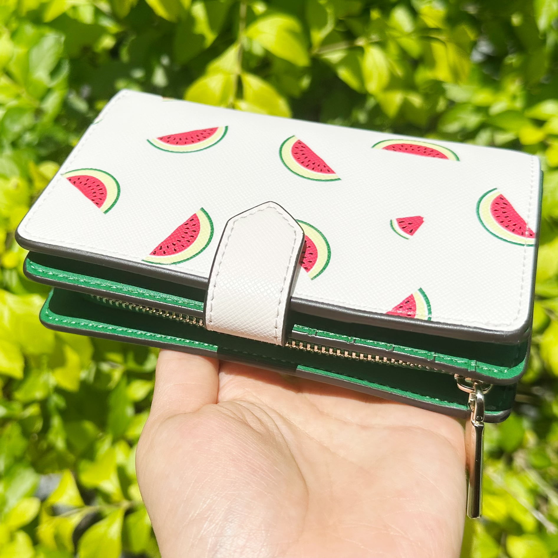 Kate Spade Staci Watermelon Party Medium Compact Bifold Wallet