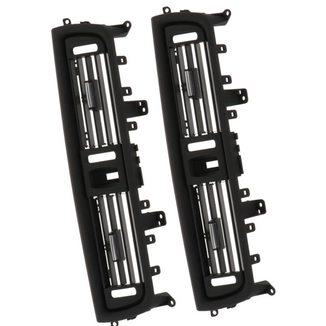 2PCS Rejilla De Aire Delantera Interior Del Automóvil Central Air Vent Dashboard Console Center AC Ventilación Para BMW 5 Series 520 523 525 528 530 Baoblaze Ventilación de aire acondicionado de aire acondicionado