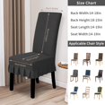 thumbnail image 3 of Fundas para Sillas de Comedor Elásticas Jacquard Informales 6 PCS Gris Oscuro, 3 of 7