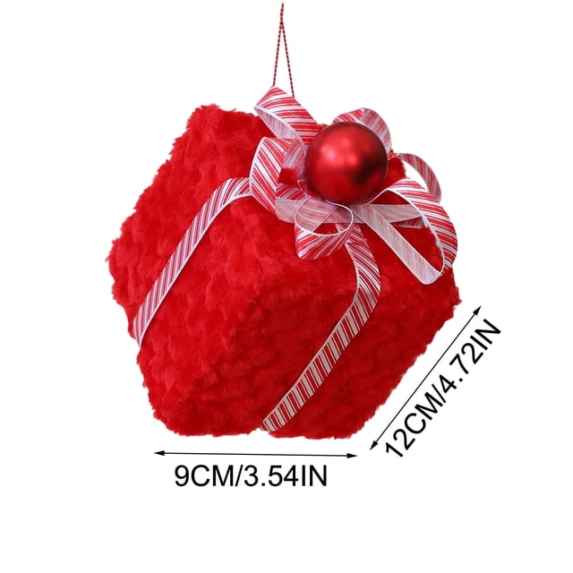 Bolsa de Adornos Navideños Rojos y Blancos, Ornamientos de Navidad, Decoración de Árbol de Navidad, Adornos para Ventana, Piezas para Vitrina, Estuche de Regalo Navideño, Adornos para