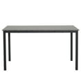 Grey rectangular dining table with sleek straight feet disassemble