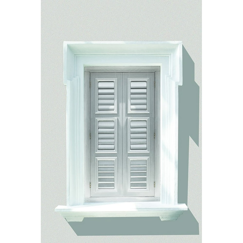 Wooden White Window Shutters Exterior Architecture20 Inch
