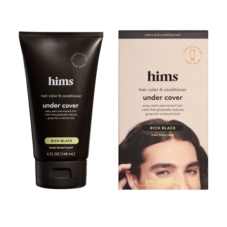Hims Under Cover Hair Color & Conditioner for Men, Black photo 1