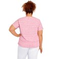 thumbnail image 2 of Alfred Dunner Womens Plus-Size Stripe Texture Knit Top With Necklace, 2 of 6