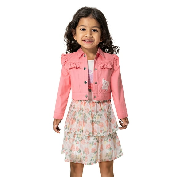 Little Lass Toddler Girl Dress and Jacket 2-Piece Set, Sizes 2T-4T