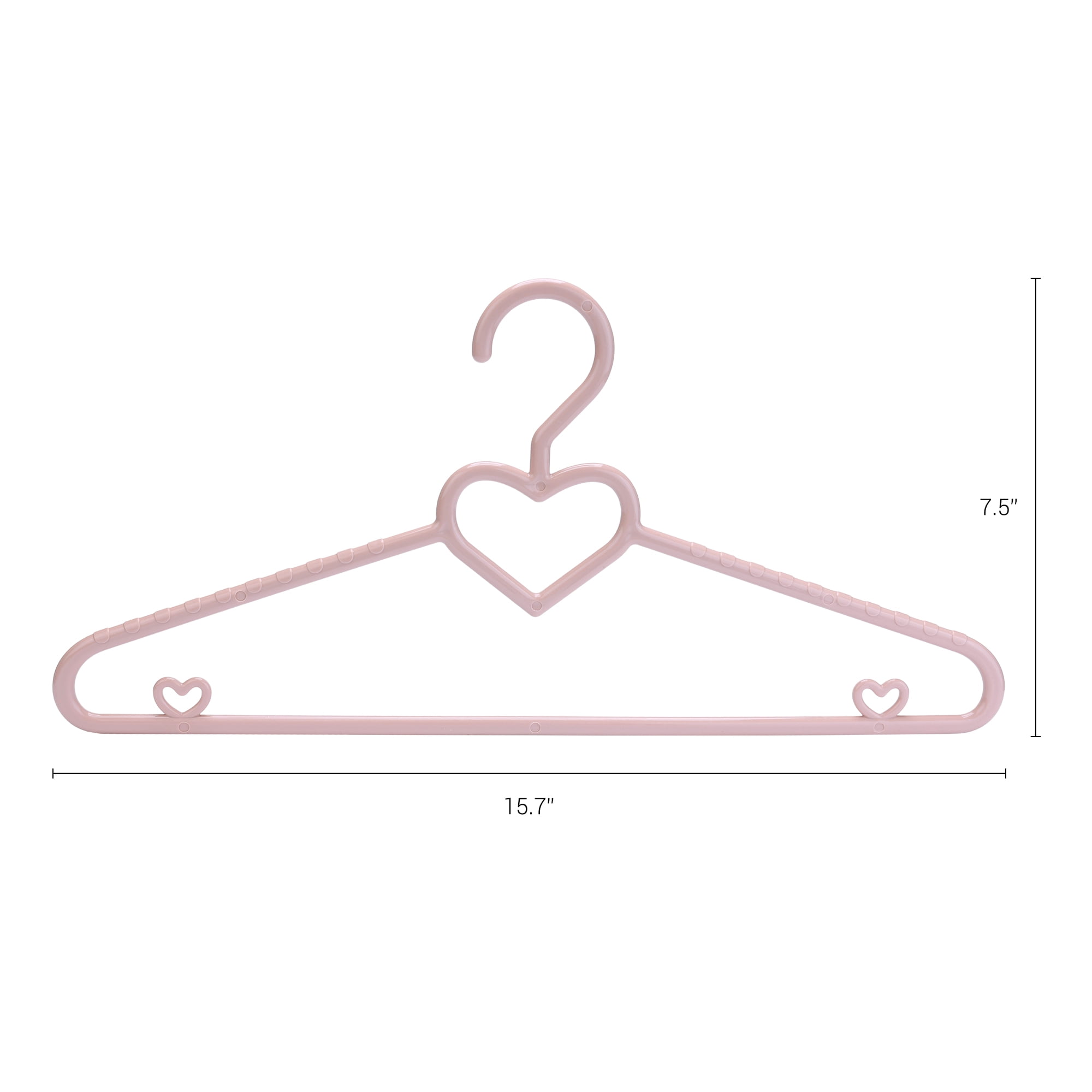 Unique Bargains Plastic Non-Slip Hangers for Clothing Closet Coats 20 Packs Pink