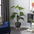 thumbnail image 2 of DecMode 48" Artificial Monstera Plant in Realistic Leaves and Black Plastic Pot, 2 of 9