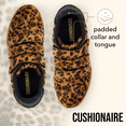 thumbnail image 3 of Cushionaire Bastion Vegan Hair Calf Leopard Print Casual Hook and Loop Closure Womens Sneakers – Lightweight Comfort with Non-Slip Rubber Sole, 3 of 10
