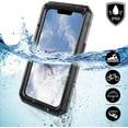 thumbnail image 4 of Waterproof Case for iPhone 13 Pro 6.1 Inch, Heavy Duty Durable Metal Full Body Built-in Screen Protection Case Shockproof Dustproof Rugged Military Grade Defender for iPhone 13 Pro 2021 - Black, 4 of 18