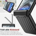 thumbnail image 5 of Dteck Case Built-in Front Tempered Glass Screen Protector for Motorola Razr 2025,Shockproof Hinge Protection Case Stand Non-Slip Anti-Scratch Matte Cover with Soft Screen Protector,Black, 5 of 8