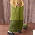 thumbnail image 4 of VEKDONE Women Wide Leg Pants Fashion Color Block Patchwork Palazzo Pants Summer Casual Elastic Waist Loose Fit Travel Trousers with Pockets Green XL, 4 of 6