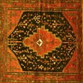 thumbnail image 1 of Ahgly Company Machine Washable Indoor Square Medallion Yellow Traditional Area Rugs, 8' Square, 1 of 4