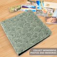 thumbnail image 4 of FORMRS 3 Ring Photo Album 4"x6" Self Adhesive Large Capacity PU Leather Cover, Retro Green Abstract, 4 of 8