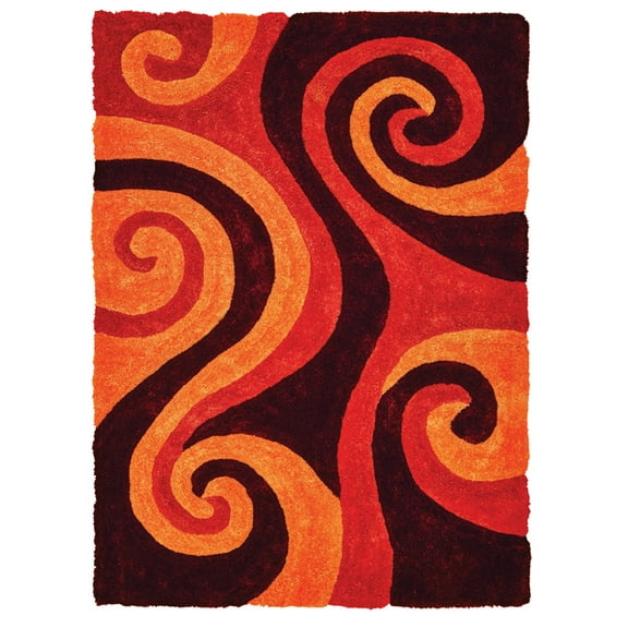 United Weavers Finesse Shag Area Rug 2100 21550 Chimes Burnt Orange 1' 10" x 3' Rectangle