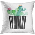 thumbnail image 5 of Set of 4 Throw Pillow Cover 18x18 Inch Watercolor Cactus Home Decor Pillowcase Square Cushion Cover for Sofa Bed Couch, 5 of 5