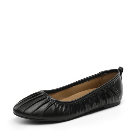 

Dream Pairs Womens Ballet Flats Womens Dressy Work Cute Pleated Classic Round Toe Slip On Flats Shoes SDFA2222W