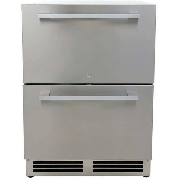 Duura Elite DE240DROUSS 5.2 Cu. Ft. Stainless 2-Door Undercounter Drawer Style Refrigerator