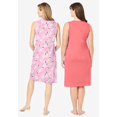 thumbnail image 2 of Dreams & Co. Plus Size 2-Pack Sleeveless Sleepshirt, 2 of 6