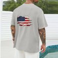 thumbnail image 5 of Chiccall Mens Independence Day Patriotic Day American Flag Graphic T Shirts Crew Neck Short Sleeve Casual Loose Plus Size Summer Shirt Tops M Gray, 5 of 5