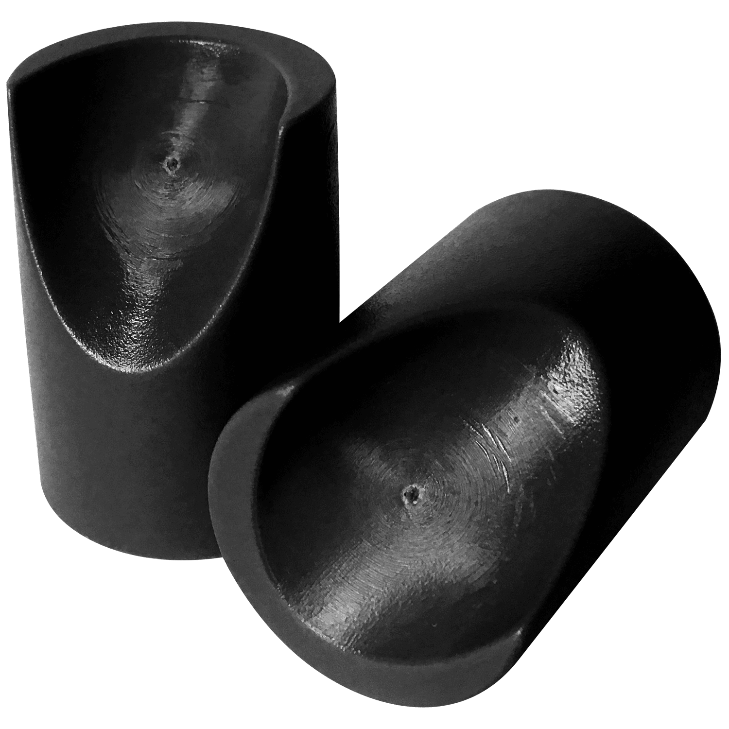 8 Black Folding Chair VTip Stabilizer Caps 7/8 Inch ID, Fits Metal