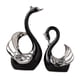 thumbnail image 5 of Escultura de pareja de cisnes de cerámica, adorno coleccionable, altura 23 cm y mesa 16 cm Negro, 5 of 9