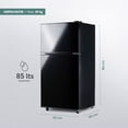 thumbnail image 3 of Refrigerador Frigobar 85 L 3 Pies con Dos Puertas, Congelador, Termostato y Estante para Botellas, 3 of 8