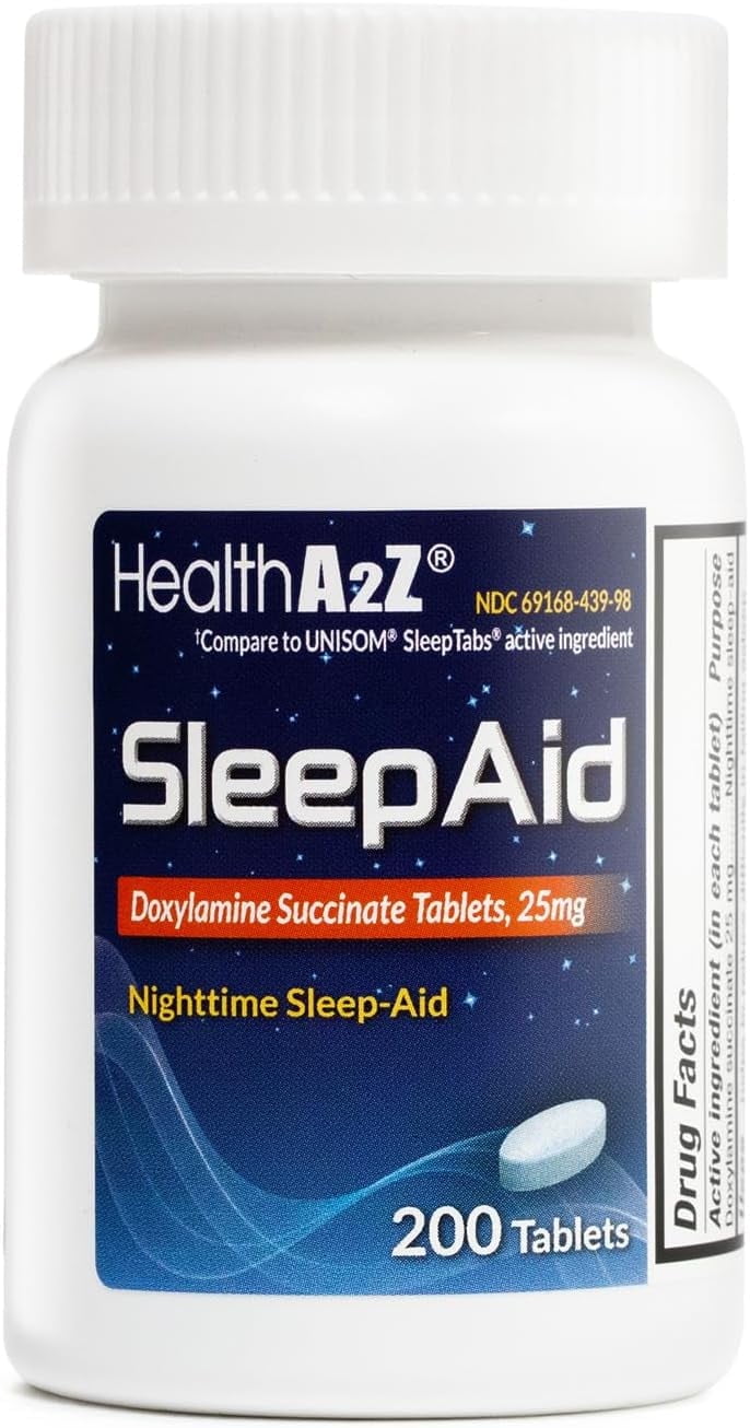 HealthA2Z® Sleep Aid | Doxylamine Succinate 25mg | Non Habit