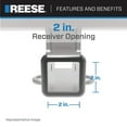 thumbnail image 2 of Reese Towpower Classe 3 Multi Fit Attelage de Remorque Carré de 2 Pouces, Noir, 2 of 10